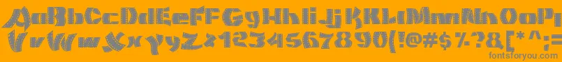 MovieFilmstrip Font – Gray Fonts on Orange Background