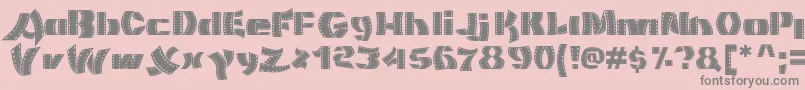 MovieFilmstrip-Schriftart – Graue Schriften auf rosa Hintergrund