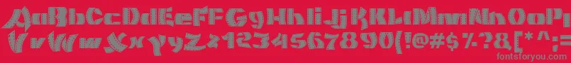 MovieFilmstrip Font – Gray Fonts on Red Background