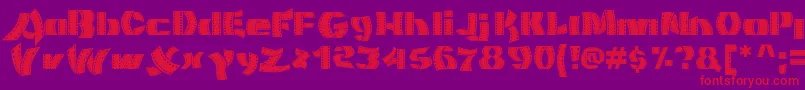 Шрифт MovieFilmstrip – красные шрифты на фиолетовом фоне