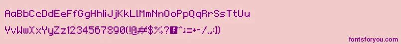 Monaco Font – Purple Fonts on Pink Background