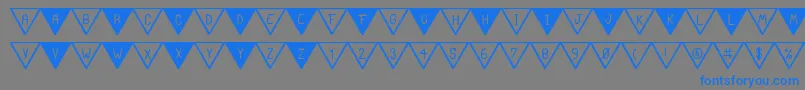 fuente TheSouthFlagSt – Fuentes Azules Sobre Fondo Gris