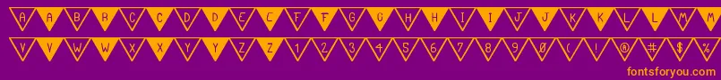 TheSouthFlagSt Font – Orange Fonts on Purple Background