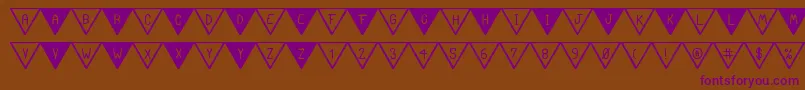 TheSouthFlagSt Font – Purple Fonts on Brown Background