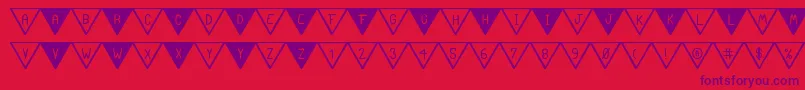 TheSouthFlagSt Font – Purple Fonts on Red Background