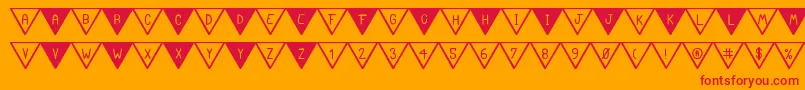 フォントTheSouthFlagSt – オレンジの背景に赤い文字