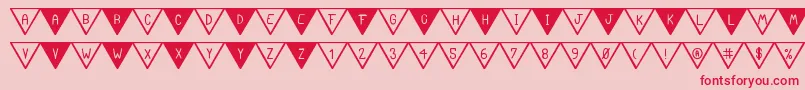 TheSouthFlagSt Font – Red Fonts on Pink Background