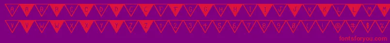 TheSouthFlagSt Font – Red Fonts on Purple Background