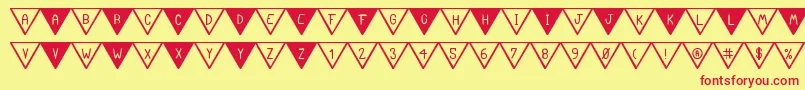 TheSouthFlagSt Font – Red Fonts on Yellow Background