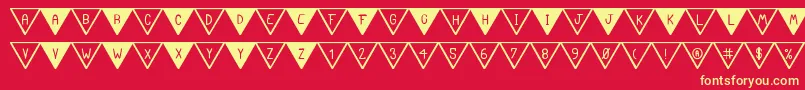 TheSouthFlagSt Font – Yellow Fonts on Red Background