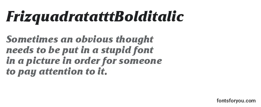 FrizquadratatttBolditalic Font