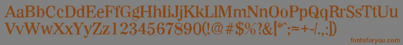 WichitaantiqueMediumRegular-Schriftart – Braune Schriften auf grauem Hintergrund