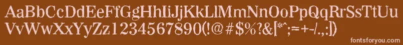 More about WichitaantiqueMediumRegular Font WichitaantiqueMediumRegular Font – Pink Fonts on Brown Background
