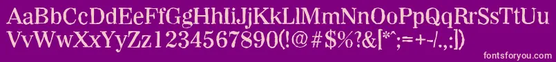 WichitaantiqueMediumRegular Font – Pink Fonts on Purple Background