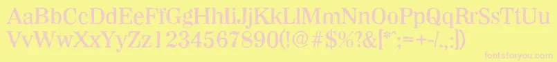 WichitaantiqueMediumRegular Font – Pink Fonts on Yellow Background