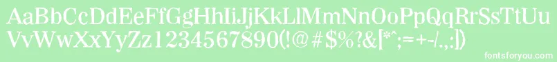 WichitaantiqueMediumRegular Font – White Fonts on Green Background