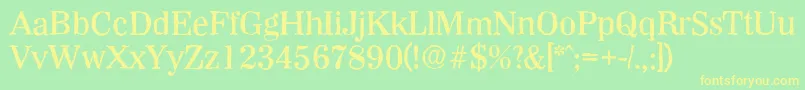 WichitaantiqueMediumRegular Font – Yellow Fonts on Green Background