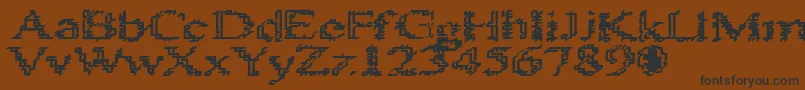 fuente HeatSinks486 – Fuentes Negras Sobre Fondo Marrón
