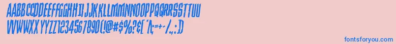 Strangerdangerrotal Font – Blue Fonts on Pink Background