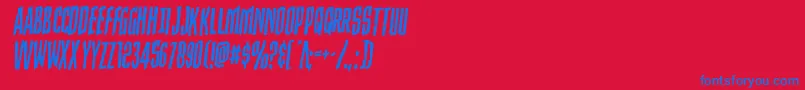 Strangerdangerrotal Font – Blue Fonts on Red Background