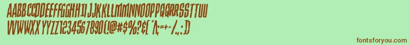 Strangerdangerrotal Font – Brown Fonts on Green Background