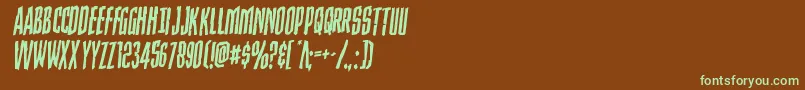 Strangerdangerrotal Font – Green Fonts on Brown Background