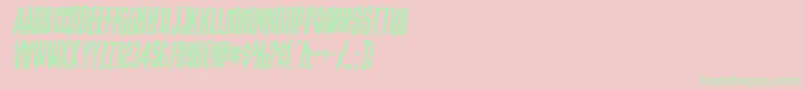 Strangerdangerrotal-Schriftart – Grüne Schriften auf rosa Hintergrund