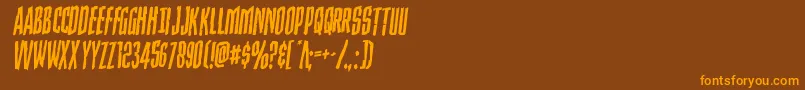 Strangerdangerrotal Font – Orange Fonts on Brown Background