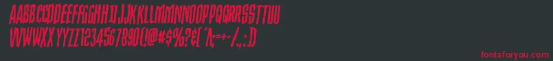 Strangerdangerrotal-Schriftart – Rote Schriften auf schwarzem Hintergrund