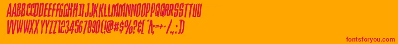 Strangerdangerrotal Font – Red Fonts on Orange Background