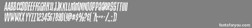 フォントStrangerdangerrotal – 灰色の背景に白い文字