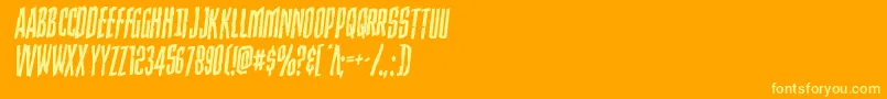 Strangerdangerrotal Font – Yellow Fonts on Orange Background