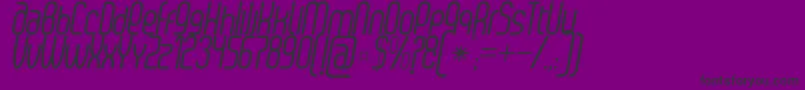 SenziRegularItalic Font – Black Fonts on Purple Background