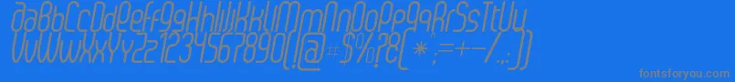 More about SenziRegularItalic Font SenziRegularItalic Font – Gray Fonts on Blue Background