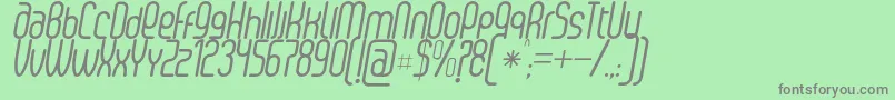 Шрифт SenziRegularItalic – серые шрифты на зелёном фоне