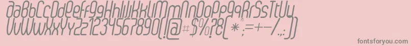 fuente SenziRegularItalic – Fuentes Grises Sobre Fondo Rosa