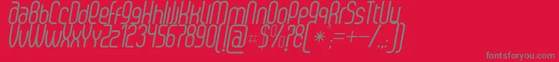 SenziRegularItalic Font – Gray Fonts on Red Background