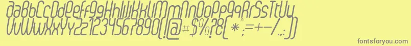 Подробнее о шрифте SenziRegularItalic Шрифт SenziRegularItalic – серые шрифты на жёлтом фоне