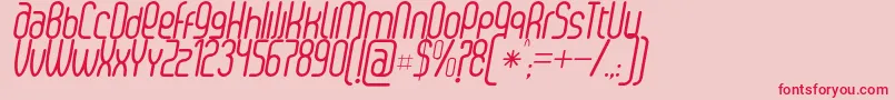 SenziRegularItalic Font – Red Fonts on Pink Background