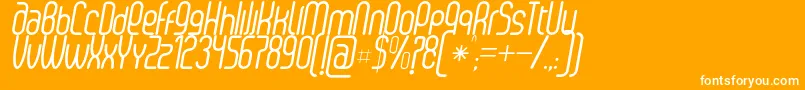 SenziRegularItalic Font – White Fonts on Orange Background