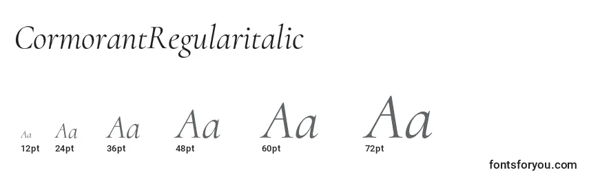 Größen der Schriftart CormorantRegularitalic