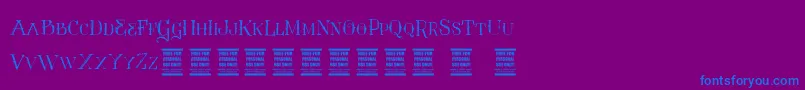 VtksContrast Font – Blue Fonts on Purple Background