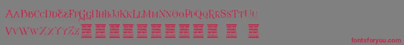 VtksContrast Font – Red Fonts on Gray Background