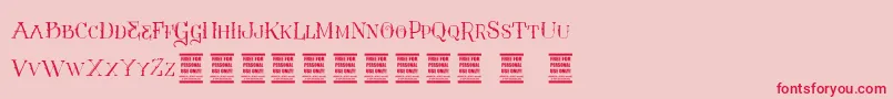 VtksContrast Font – Red Fonts on Pink Background