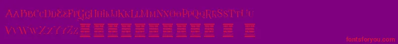 VtksContrast Font – Red Fonts on Purple Background