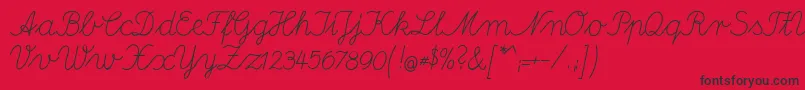 DeutscheNormalschriftA Font – Black Fonts on Red Background
