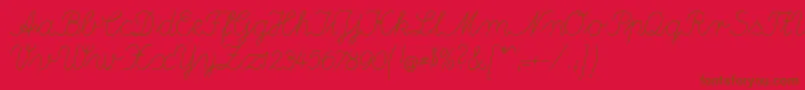 DeutscheNormalschriftA Font – Brown Fonts on Red Background