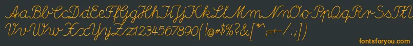 DeutscheNormalschriftA Font – Orange Fonts on Black Background