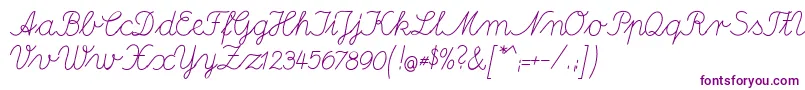 DeutscheNormalschriftA Font – Purple Fonts on White Background