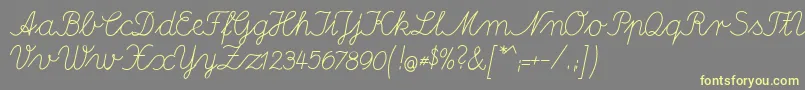 DeutscheNormalschriftA Font – Yellow Fonts on Gray Background